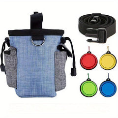 Dog Training Waist Bag Folding Bowl Snack Belt