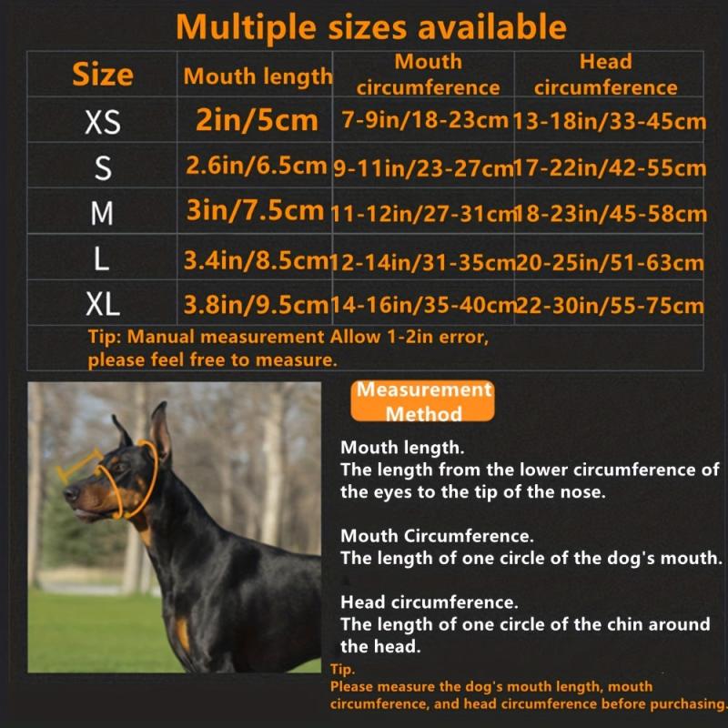 Soft & Breathable Dog Muzzle for Small Medium & Large Dogs