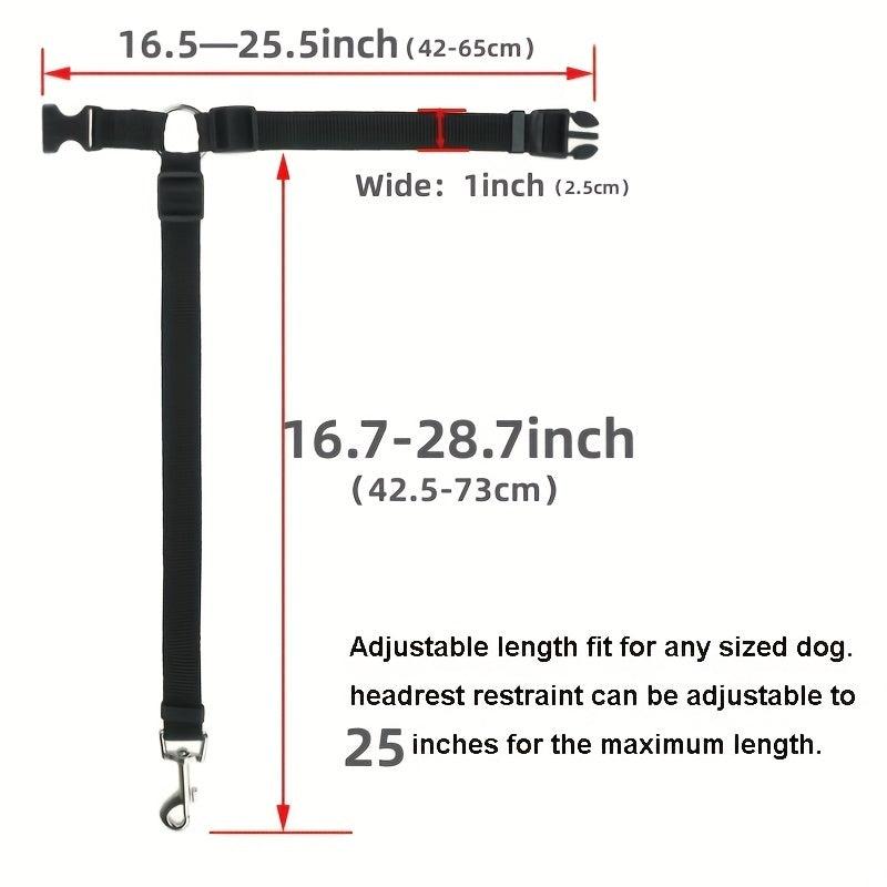 Adjustable 2 in 1 Nylon Lead Leash And Seat Belt Puppy Seat Belt