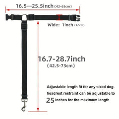 Adjustable 2 in 1 Nylon Lead Leash And Seat Belt Puppy Seat Belt