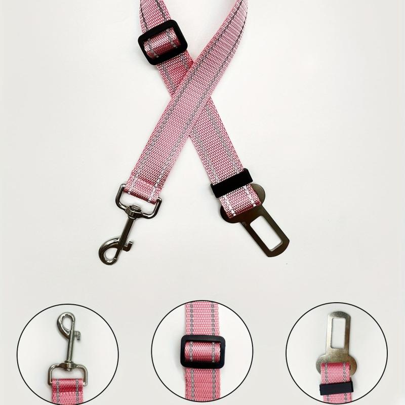 Fabric Adjustable Car Pet Leash Safety Belt for Cats and Dogs