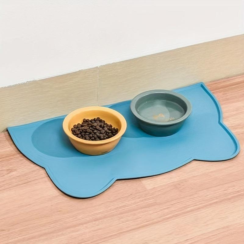 Cloud Cat Head Pet Feeding Mat Non-slip Waterproof Silicone