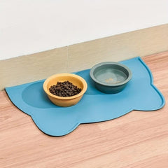 Cloud Cat Head Pet Feeding Mat Non-slip Waterproof Silicone