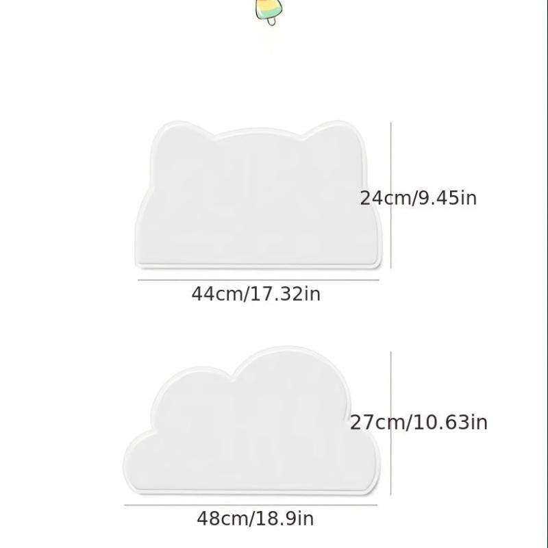 Cloud Cat Head Pet Feeding Mat Non-slip Waterproof Silicone
