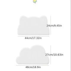 Cloud Cat Head Pet Feeding Mat Non-slip Waterproof Silicone