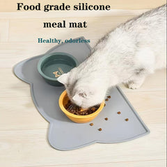 Cloud Cat Head Pet Feeding Mat Non-slip Waterproof Silicone