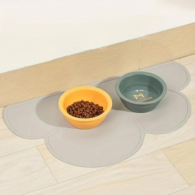 Cloud Cat Head Pet Feeding Mat Non-slip Waterproof Silicone