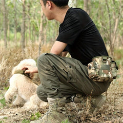 Pet Treat Bag with Pockets & Waistband for Training