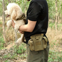 Pet Treat Bag with Pockets & Waistband for Training