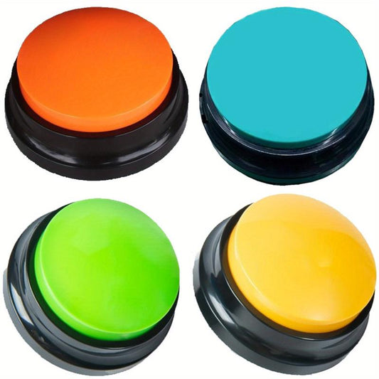 4pcs Dog Communication Voice Recording Buttons Training Buzzer 30s Rec