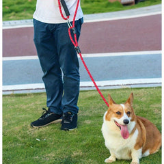 Reflective Hands Dog Leash For Hiking Walking And Running
