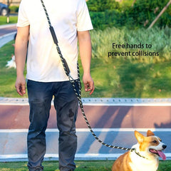 Reflective Hands Dog Leash For Hiking Walking And Running