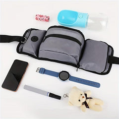 Dog Treat Pouch Large Capacity Training Bag With Dispenser & Bottle Holder