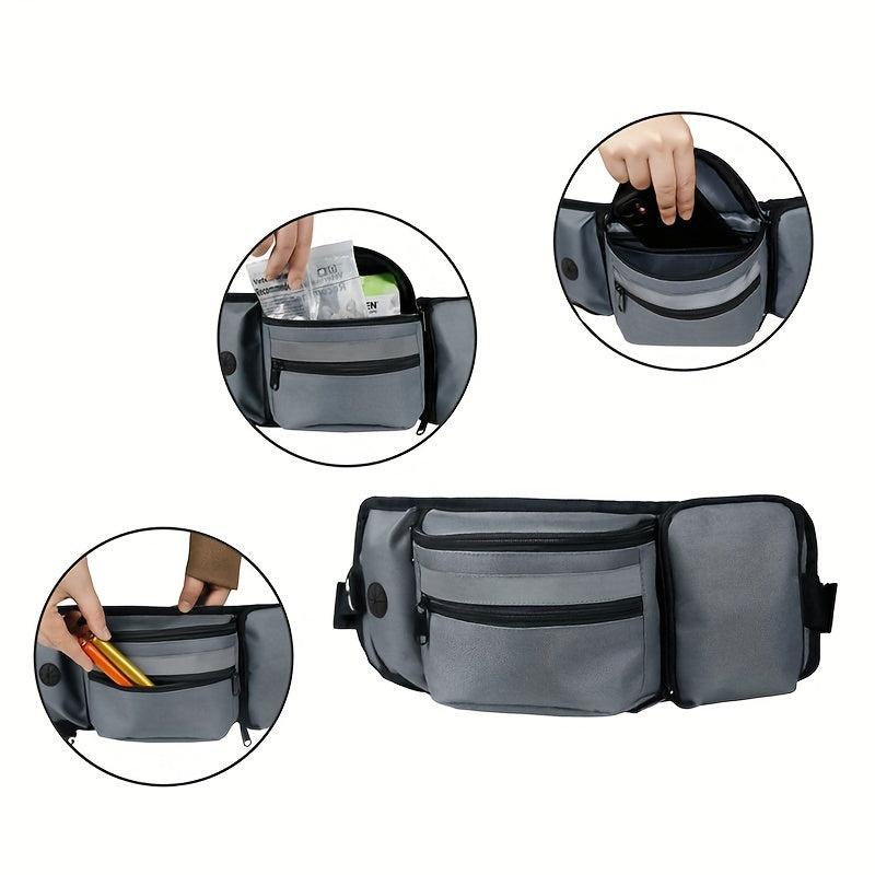 Dog Treat Pouch Large Capacity Training Bag With Dispenser & Bottle Holder
