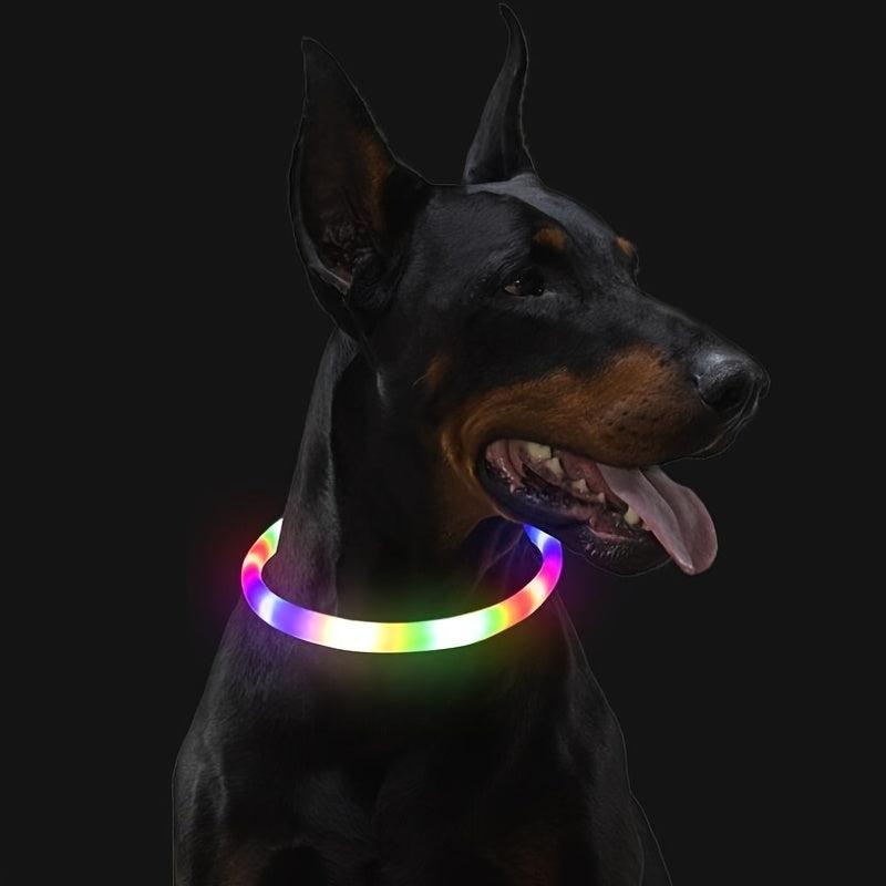 RGB LED Dog Collar for Night Safety