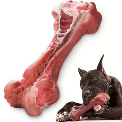 Indestructible Dog Chew Bone for Aggressive Chewers - Natural Rubber Toy