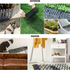 6pcs Plastic Cat Proof Netting Spiked Mat Garden Isolation Protection
