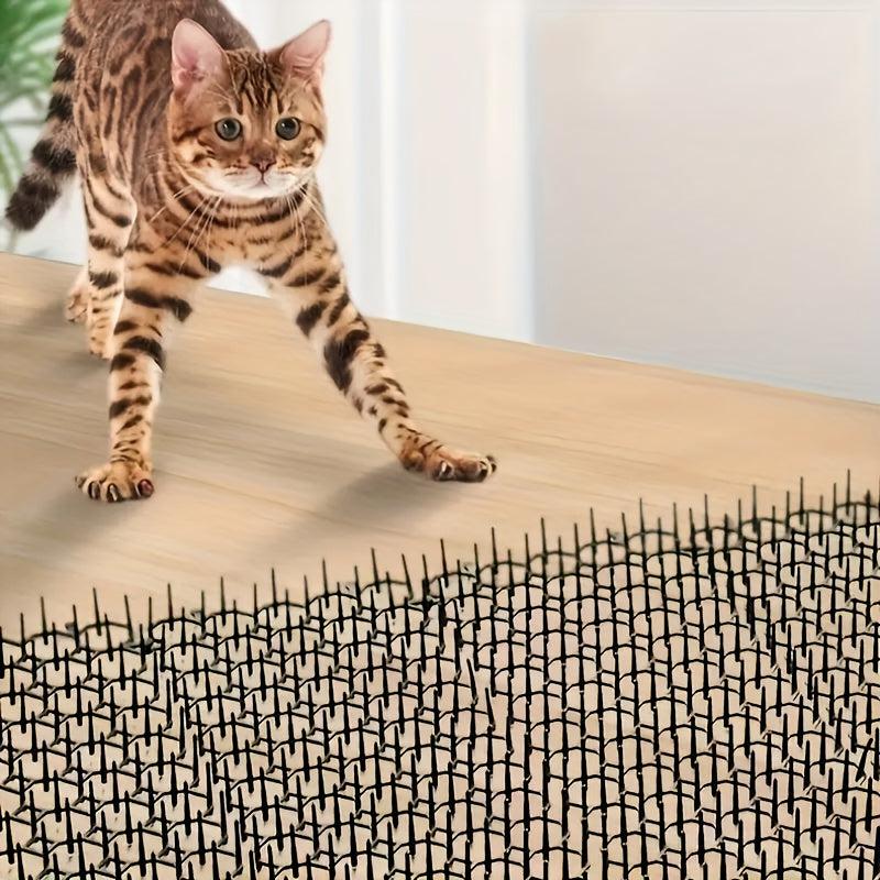 6pcs Plastic Cat Proof Netting Spiked Mat Garden Isolation Protection