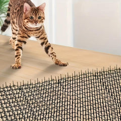 6pcs Plastic Cat Proof Netting Spiked Mat Garden Isolation Protection