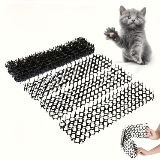 6pcs Plastic Cat Proof Netting Spiked Mat Garden Isolation Protection