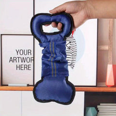 Bone Shaped Dog Training Stick with Pull Ring, Bite Resistance, Tug Toy