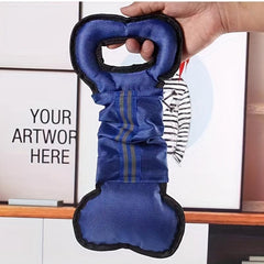 Bone Shaped Dog Training Stick with Pull Ring, Bite Resistance, Tug Toy