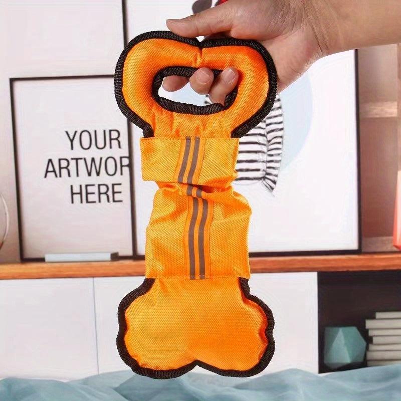 Bone Shaped Dog Training Stick with Pull Ring, Bite Resistance, Tug Toy