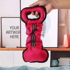 Bone Shaped Dog Training Stick with Pull Ring, Bite Resistance, Tug Toy