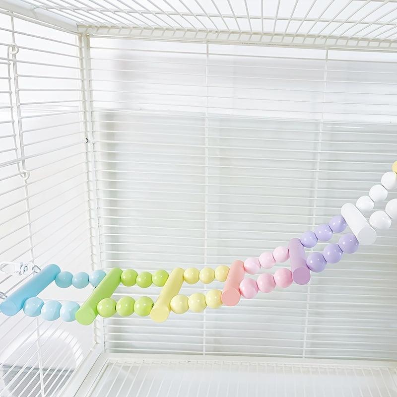 Colorful Parrot Climbing Ladder and Swing Set