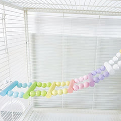 Colorful Parrot Climbing Ladder and Swing Set