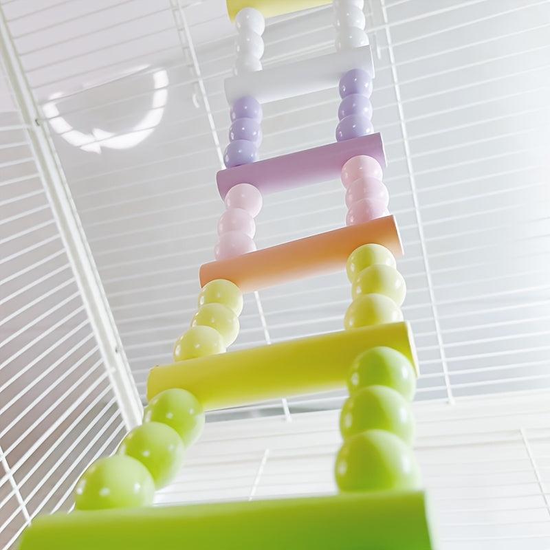 Colorful Parrot Climbing Ladder and Swing Set