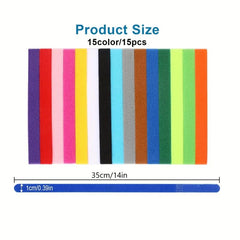 15 Random Puppy ID Collars Soft Fabric Adjustable Newborn Identification Collar