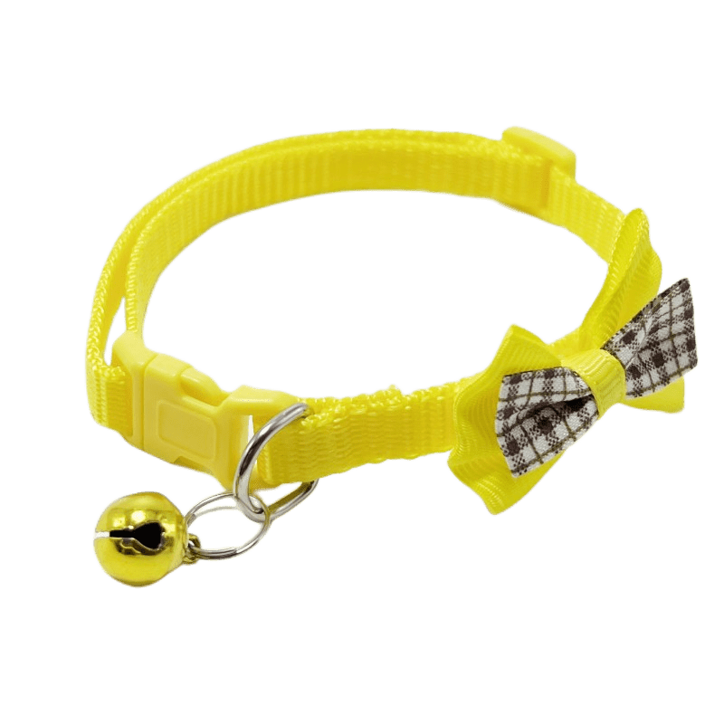 Cute Knitted Cat Collar with Bell & Bowknot