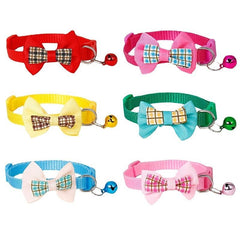 Cute Knitted Cat Collar with Bell & Bowknot
