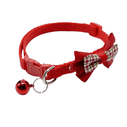Cute Knitted Cat Collar with Bell & Bowknot