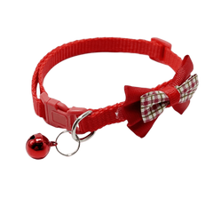 Cute Knitted Cat Collar with Bell & Bowknot