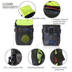 Dog Treat Pouch Bag with Built-in Poop Bag Dispenser