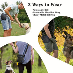 Dog Treat Pouch Bag with Built-in Poop Bag Dispenser