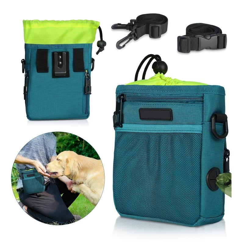 Dog Treat Pouch Bag with Built-in Poop Bag Dispenser