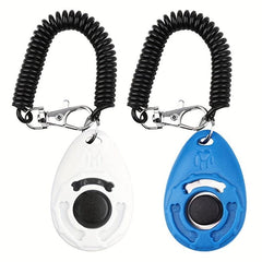 2pcs Dog Training Clicker With Wrist Strap Durable Lightweight Easy To Use
