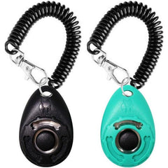 2pcs Dog Training Clicker With Wrist Strap Durable Lightweight Easy To Use