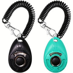 2pcs Dog Training Clicker With Wrist Strap Durable Lightweight Easy To Use