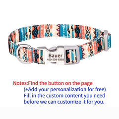 Custom Engraved Soft Double Layered Dog Collar with Buckle