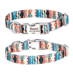 Custom Engraved Soft Double Layered Dog Collar with Buckle