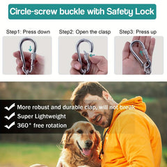 Stainless Steel Leash for Large Dogs 15-45ft