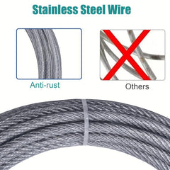 Stainless Steel Leash for Large Dogs 15-45ft