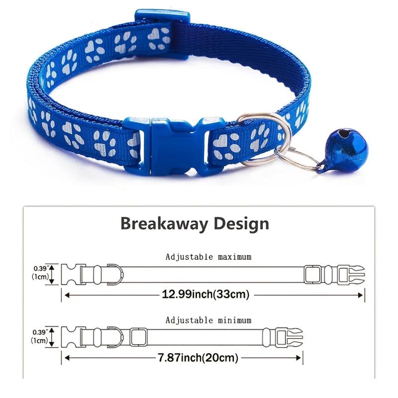 Adjustable Pet Collar with Bell for Small Dogs and Cats