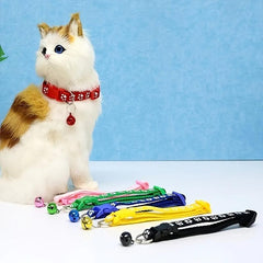 Adjustable Pet Collar with Bell for Small Dogs and Cats