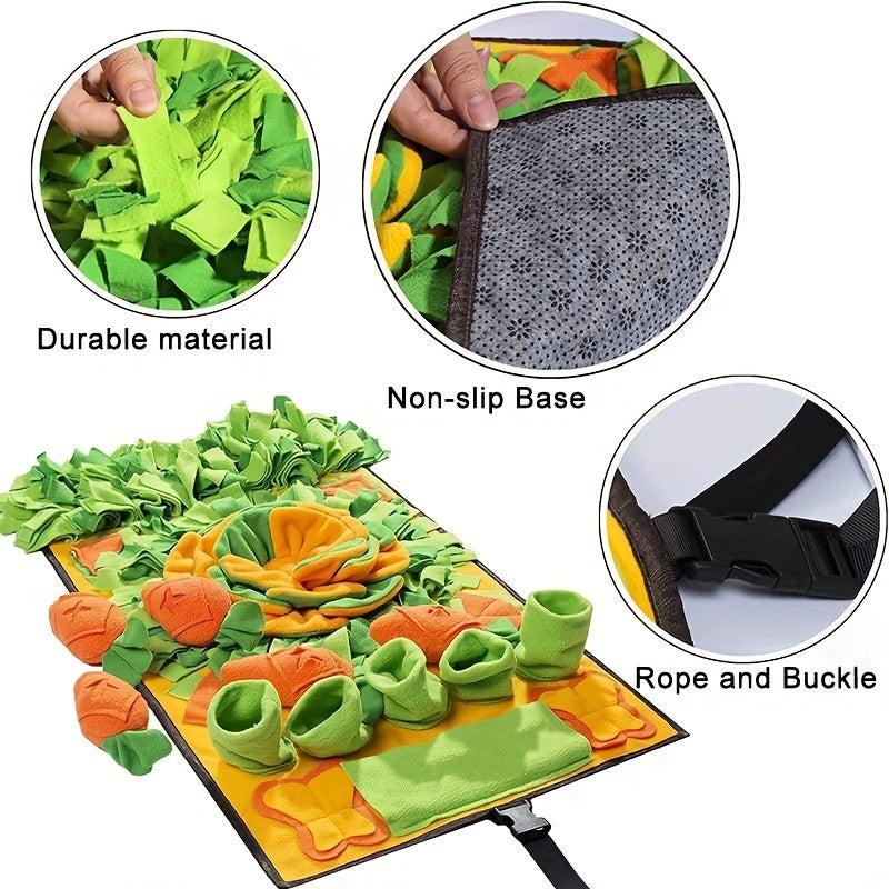 Interactive Pet Snuffle Mat Slow Feeder Dog Puzzle Toy for Training and Play