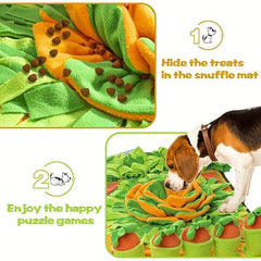 Interactive Pet Snuffle Mat Slow Feeder Dog Puzzle Toy for Training and Play